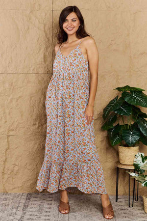 HEYSON Take Your Chances Full Size Floral Halter Neck Maxi Dress